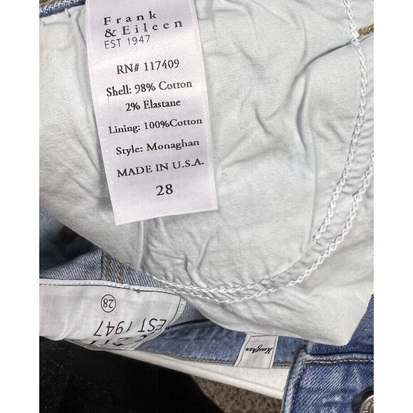Frank & Eileen Monaghan Jeans High Rise Button Fly Raw Hem Womens Size 28 - Picture 12 of 12
